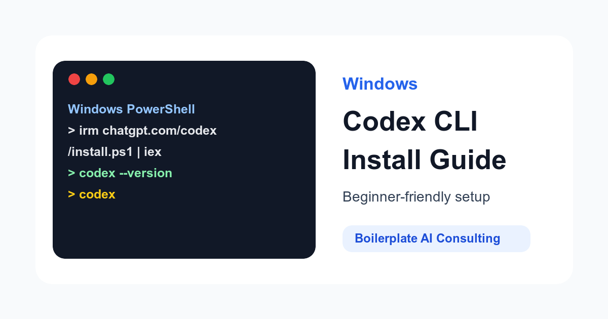 Windows에 Codex CLI 설치하기
