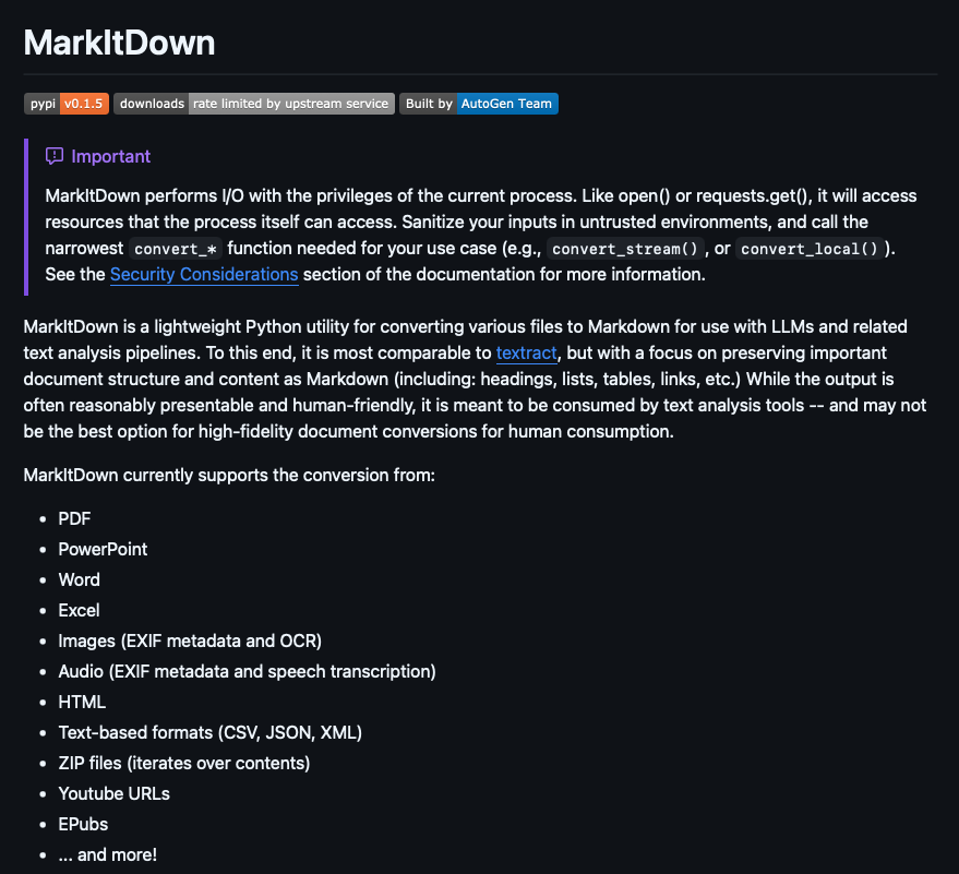 microsoft/markitdown 대표 이미지